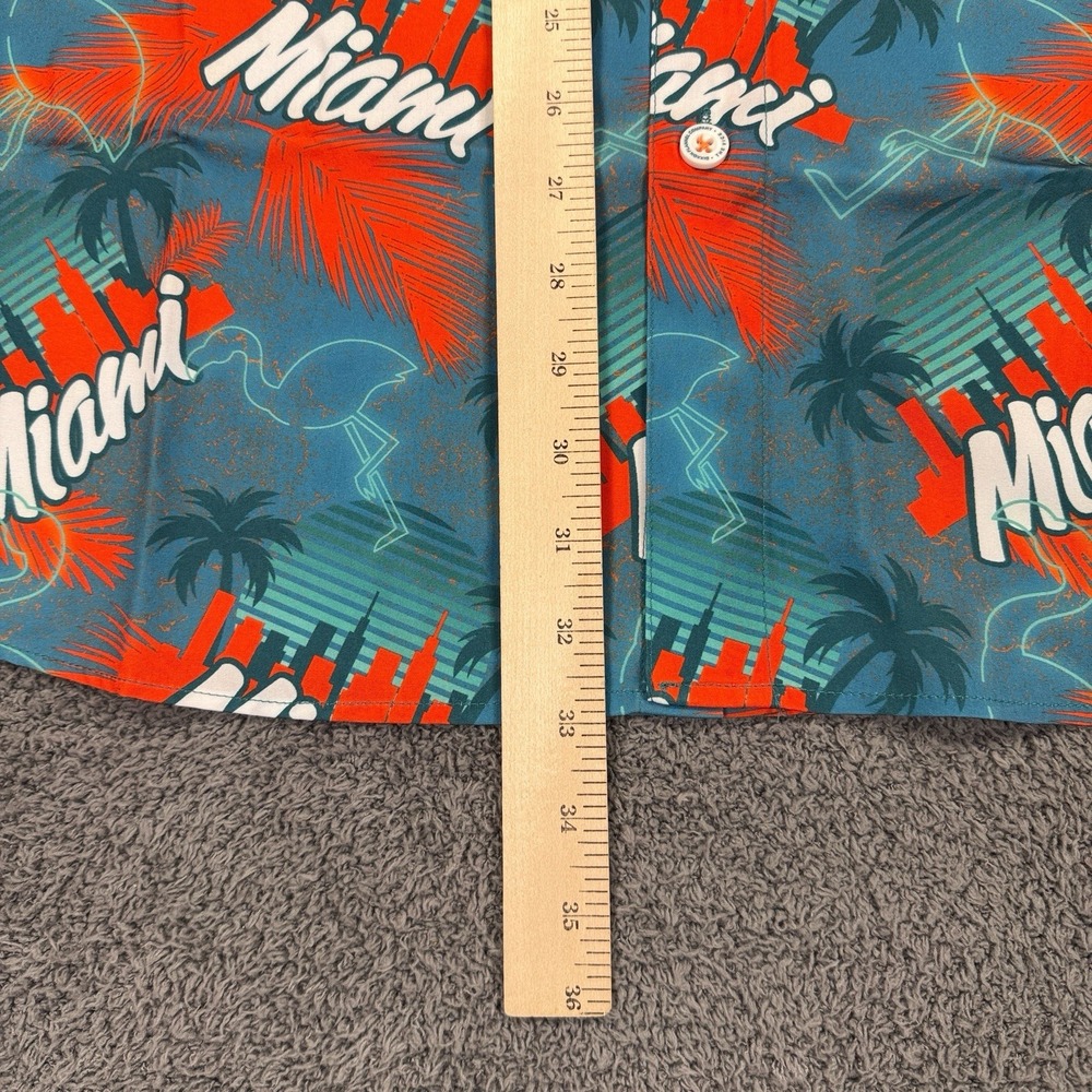Dixxon Flannel Co The Vice Shirt Men 2X Blue Miami Hawaiian Camp Palm Tree Party - Picture 6 of 10